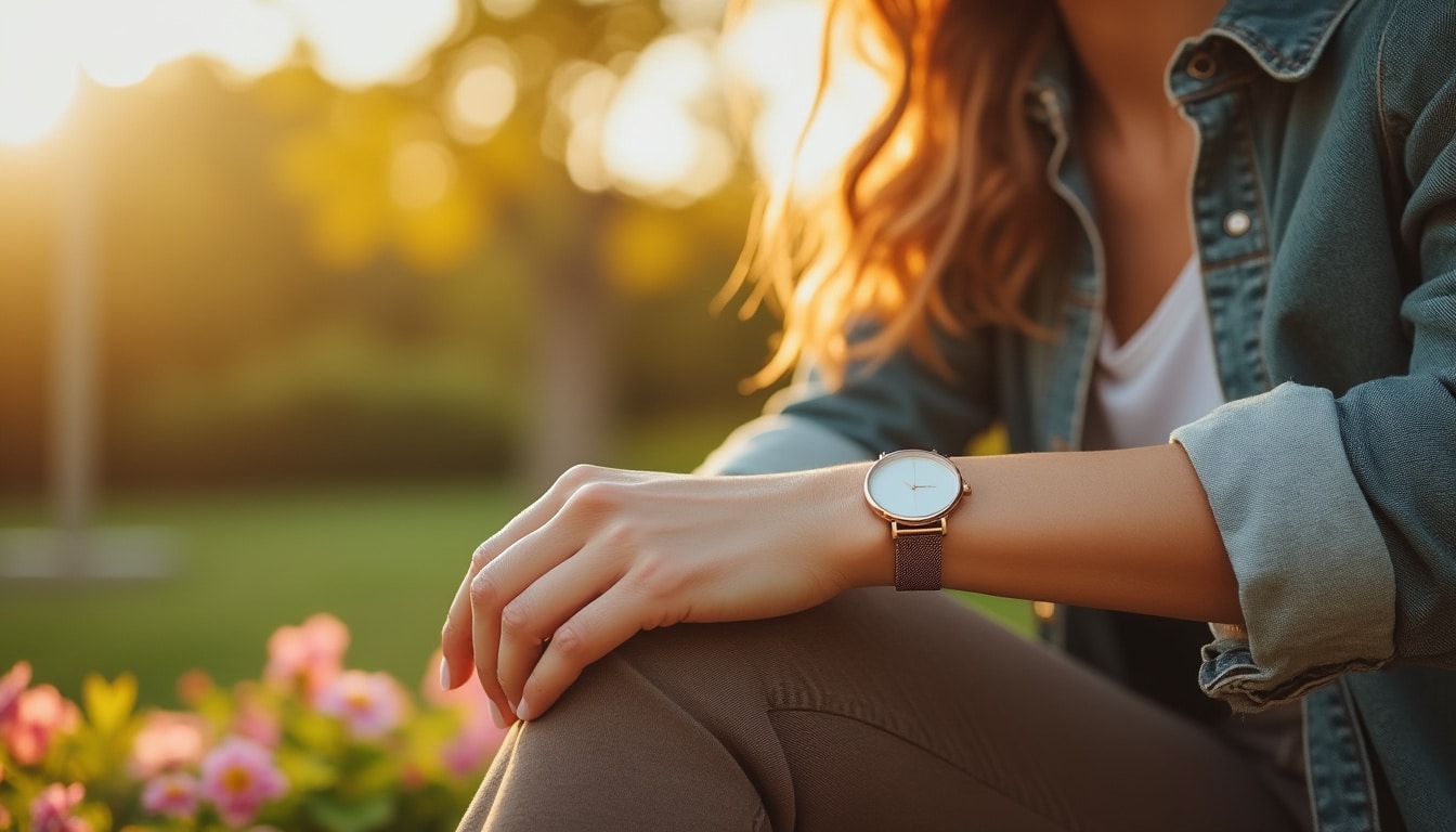 Montre avec bracelet en acier pour femme : élégance et robustesse