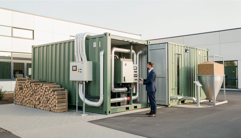 Chaufferie verte temporaire pour un chauffage flexible