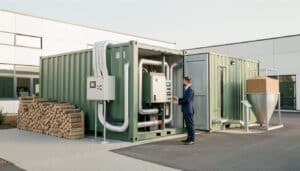 Chaufferie verte temporaire pour un chauffage flexible