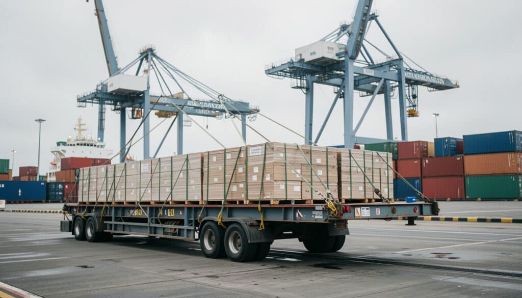 Flat cargo et flat rack pour le fret hors gabarit