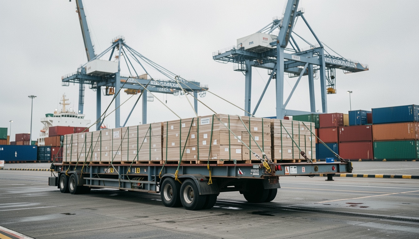 Flat cargo et flat rack pour le fret hors gabarit